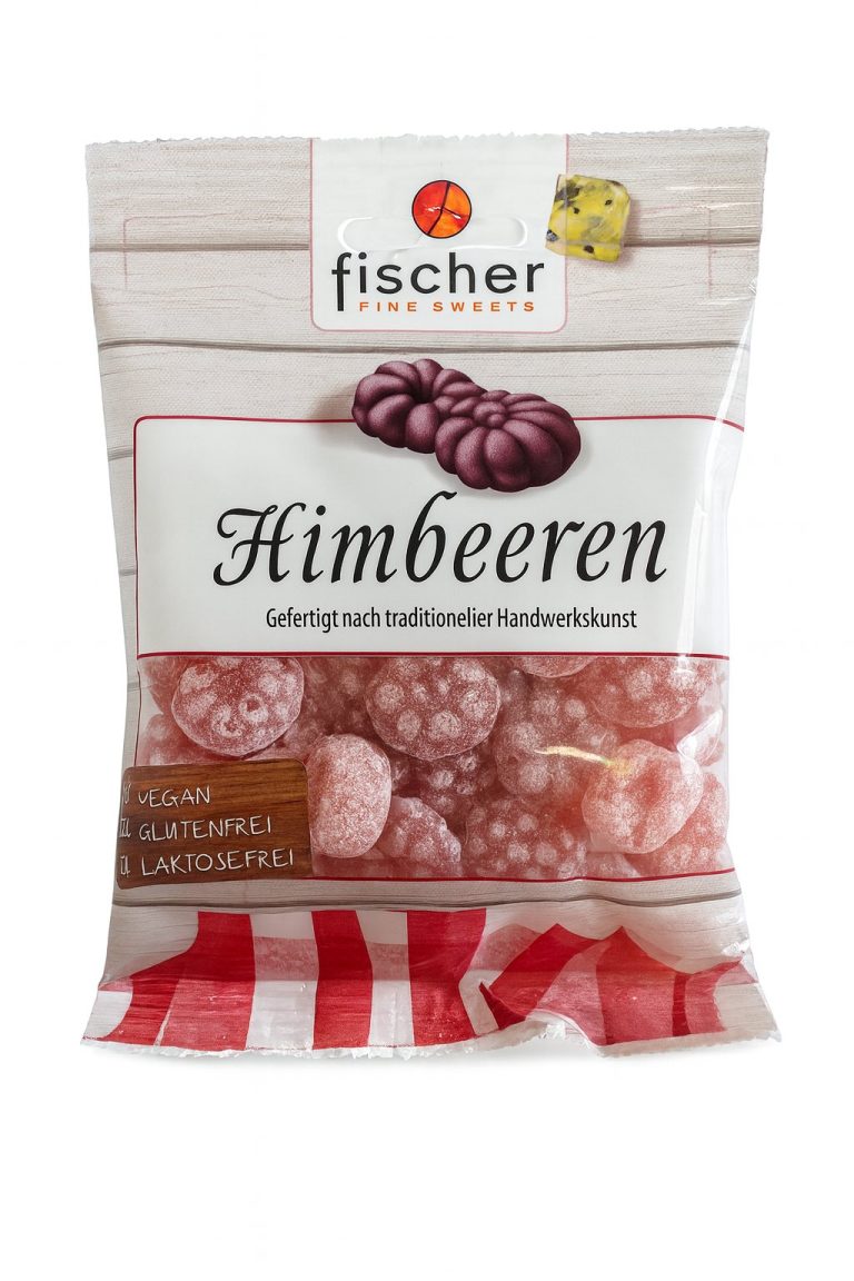 Fischer Himbeeren Bonbons im Beutel