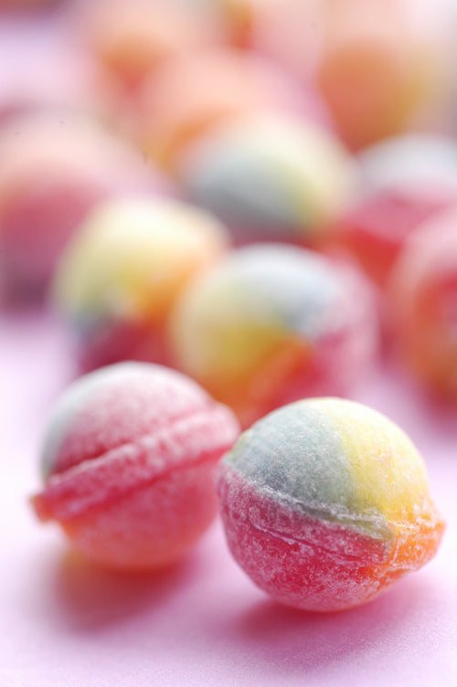 Produkte-Bonbonvielfalt Gestreifte Bonbons aus der Bonbonküche von Fischer Süßwaren