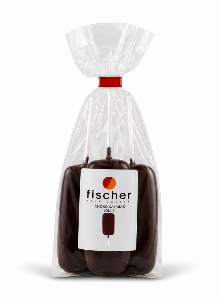 Fischer Schoko-Salmiak Lolli im Beutel